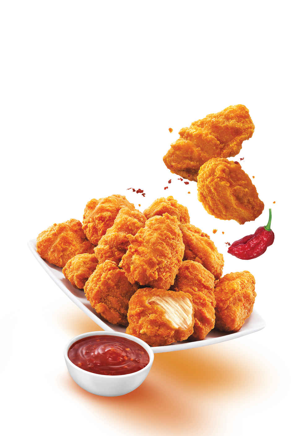 Godrej Yummiez Hot & Crispy Chicken Bites | Frozen Snack | Free atomic sauce
