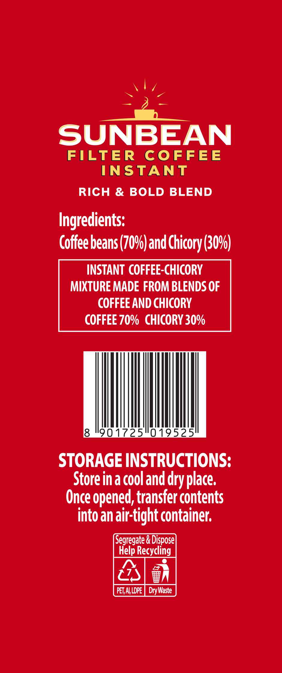 Sunbean Medium Roast Instant Coffee