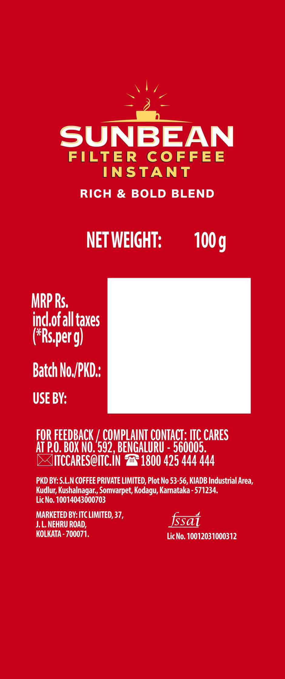 Sunbean Medium Roast Instant Coffee