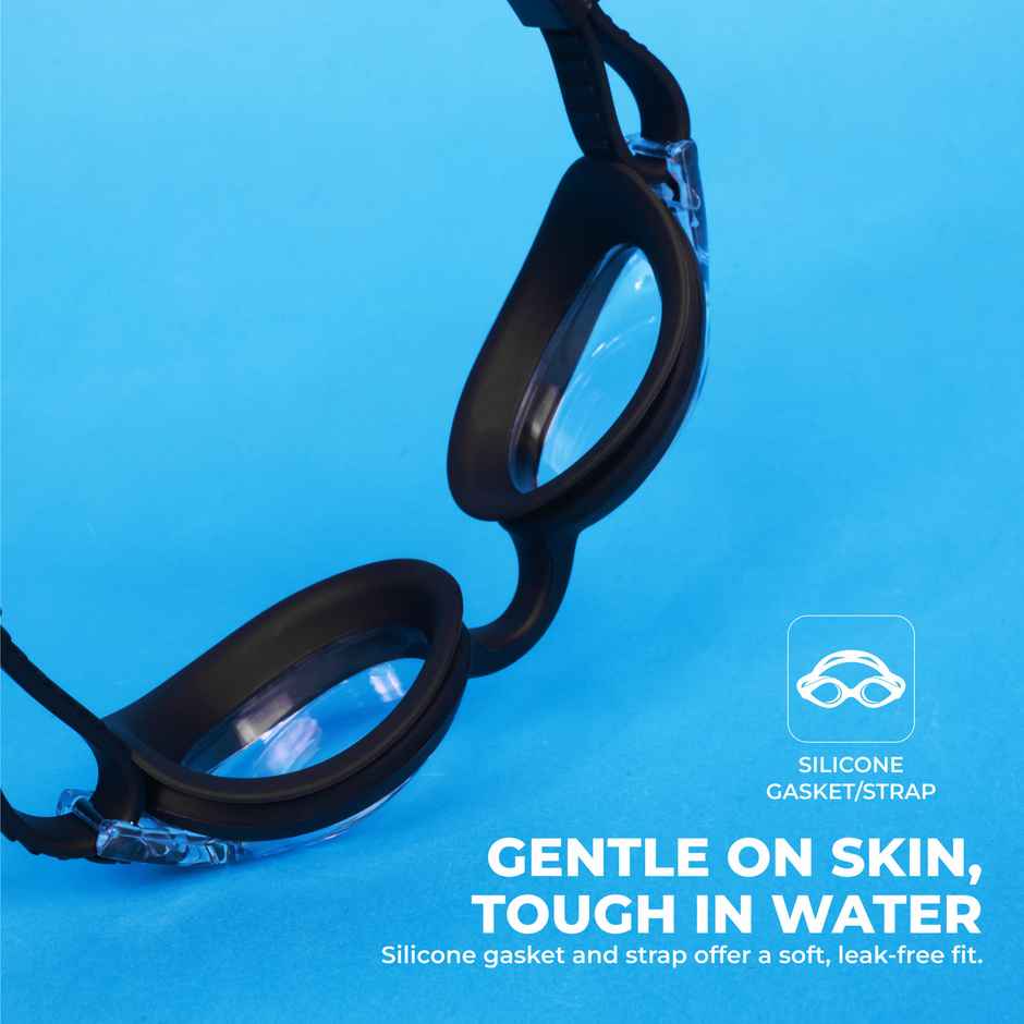 Nivia Scool Jr. Swimming Goggles | Black | 4151Bk