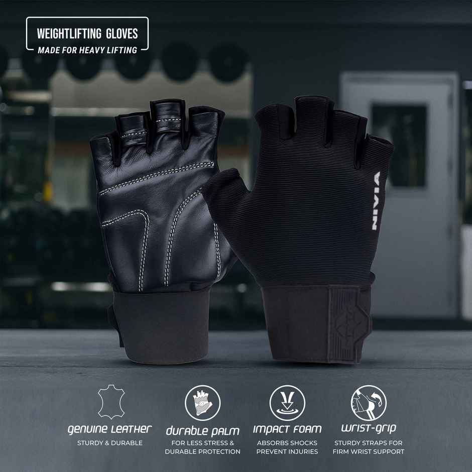 Nivia Scorpion Gym Gloves | M | Black
