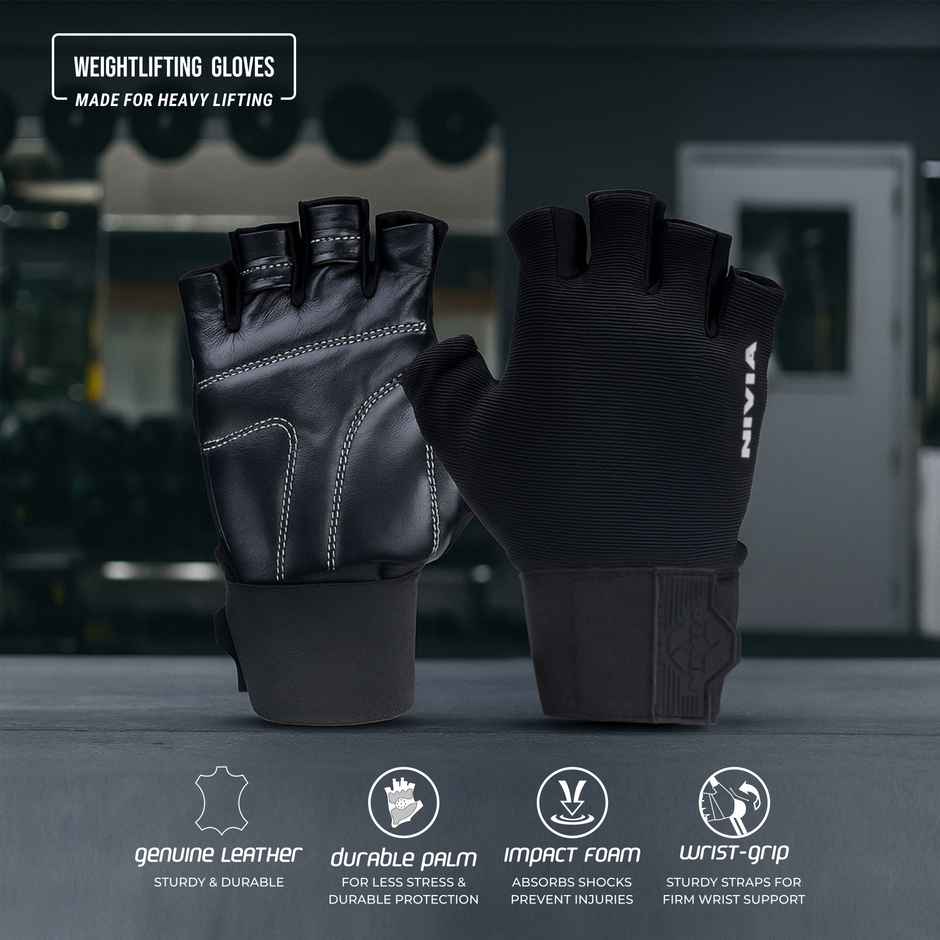 Nivia Scorpion Gym Gloves | L | Black