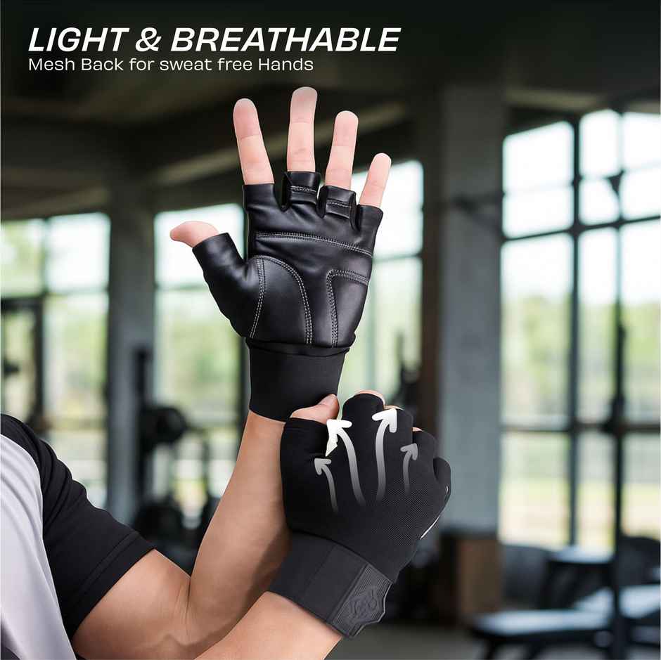 Nivia Scorpion Gym Gloves | L | Black