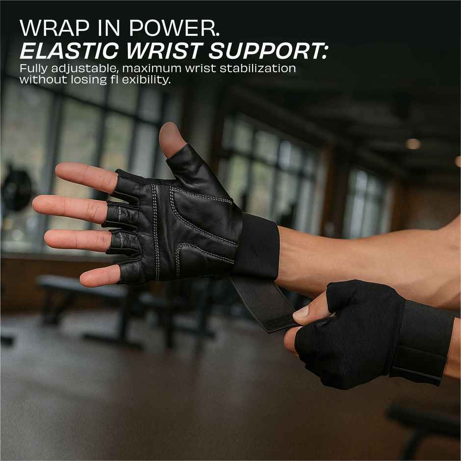 Nivia Scorpion Gym Gloves | M | Black