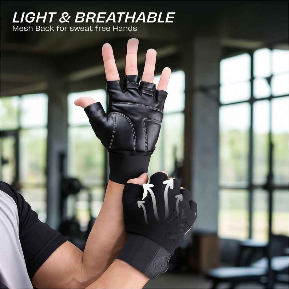 Nivia Scorpion Gym Gloves | M | Black