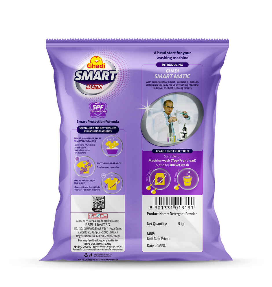 Ghadi Smart Matic | Top Load & Front Load Detergent Powder