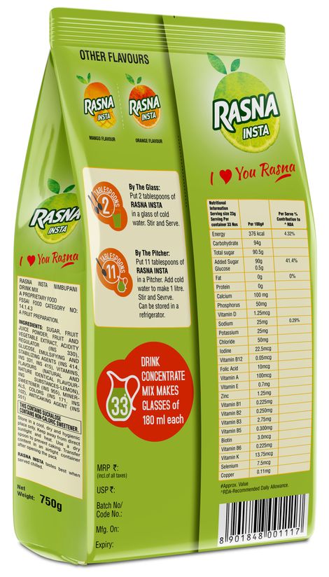 Rasna Lemon Instant Powder Mix