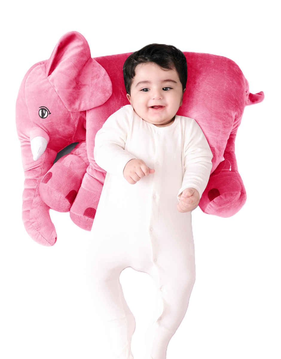 Dearjoy Baby Elephant Shaped Pillow - Pink