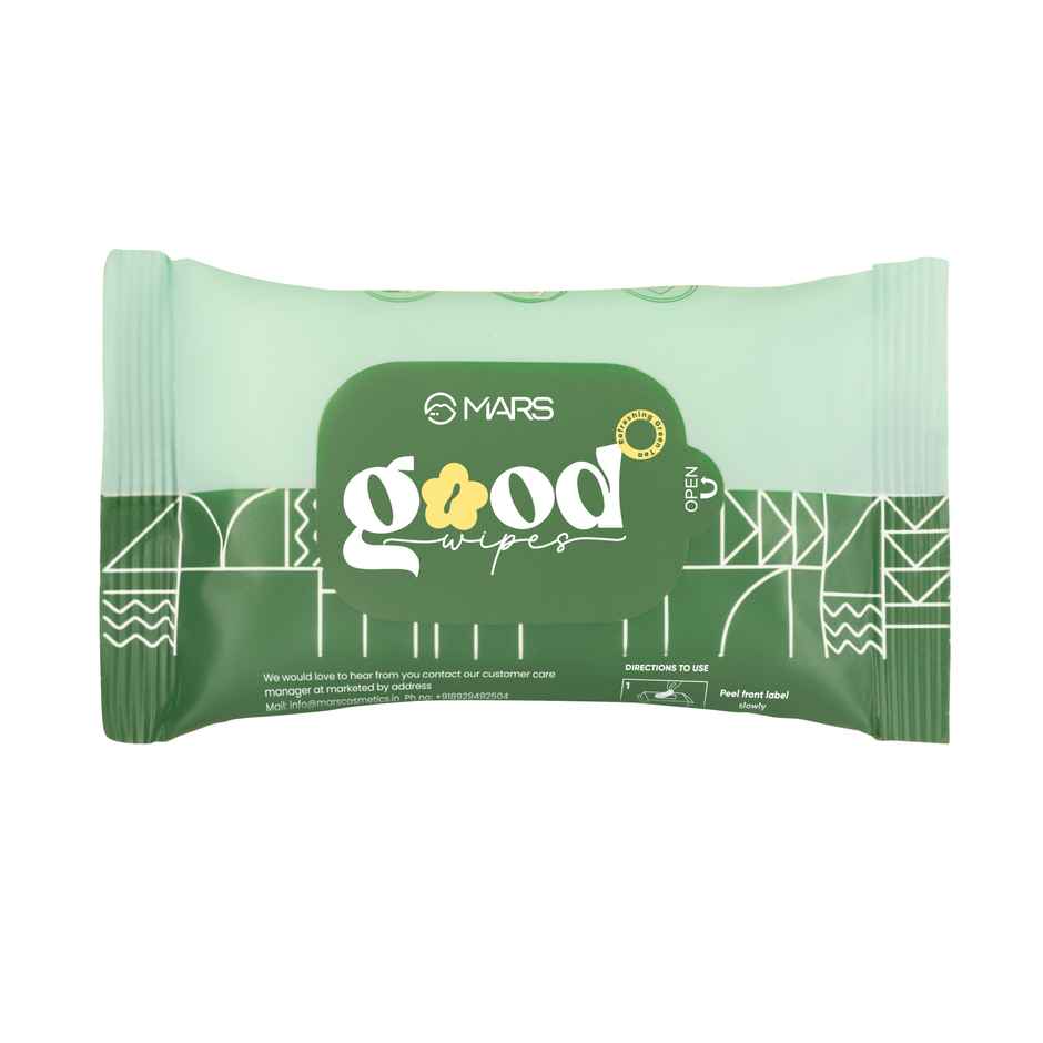 MARS Cosmetics Good pH Balance Refreshing Wipes | 10 Wipes | Green