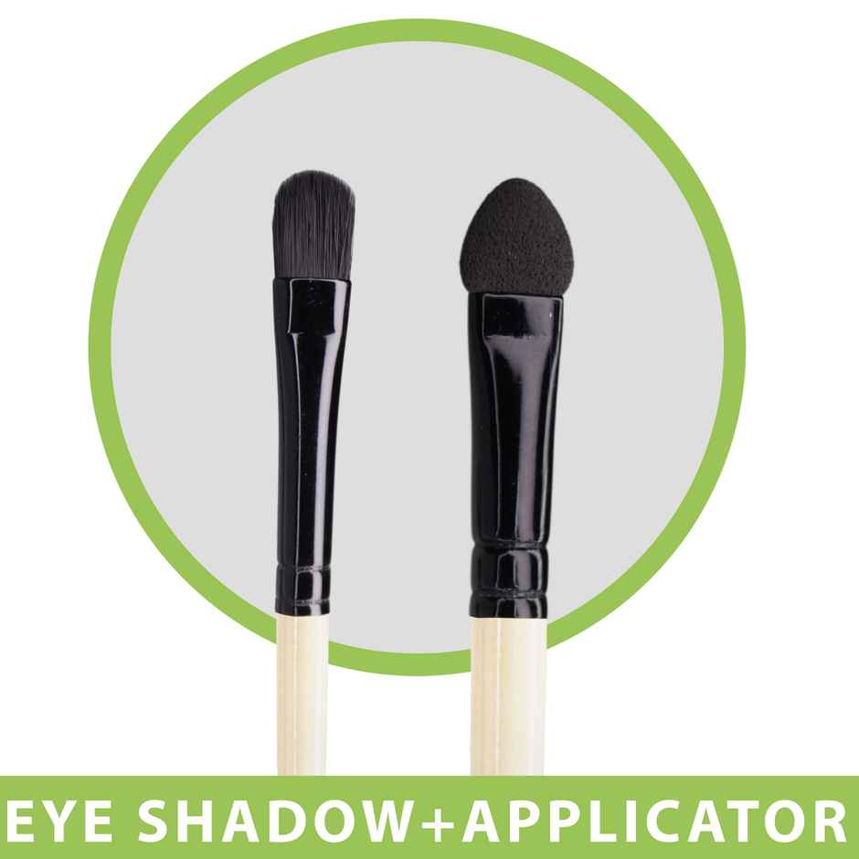 Midazzle Premium Wooden 2in1 Eye Shadow and Eye Applicator Makeup Brush |MIMB1114