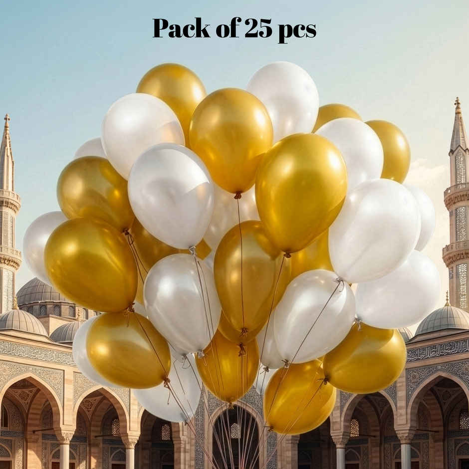 White and Golden Balloons Pack | Propcon