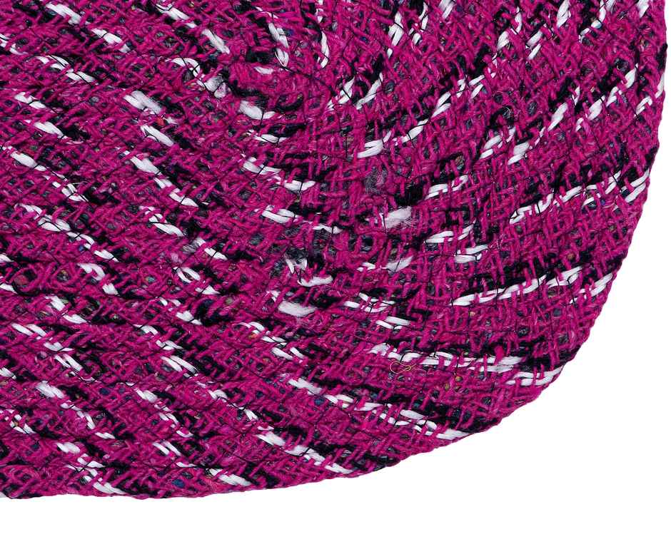 Homeharmony Pink & White Cotton Floor Mat | 50 x 30 cm