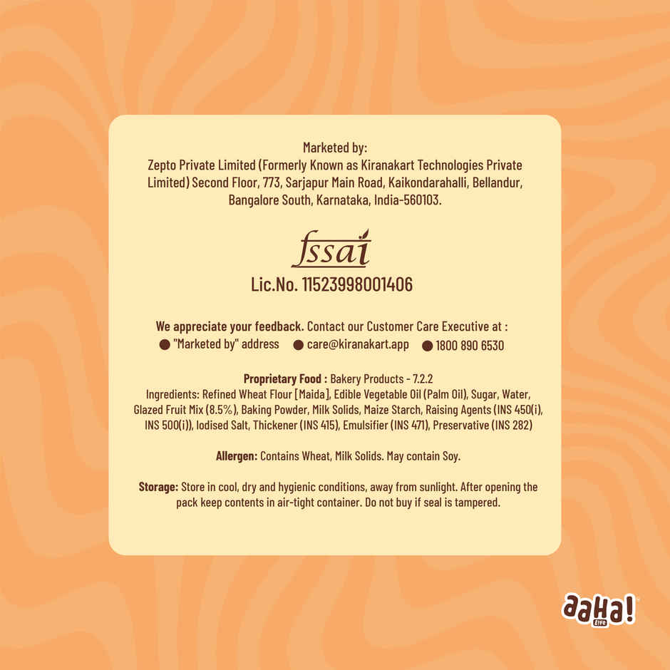 Aaha Life Fresh Tutty Fruity Muffin | Eggless