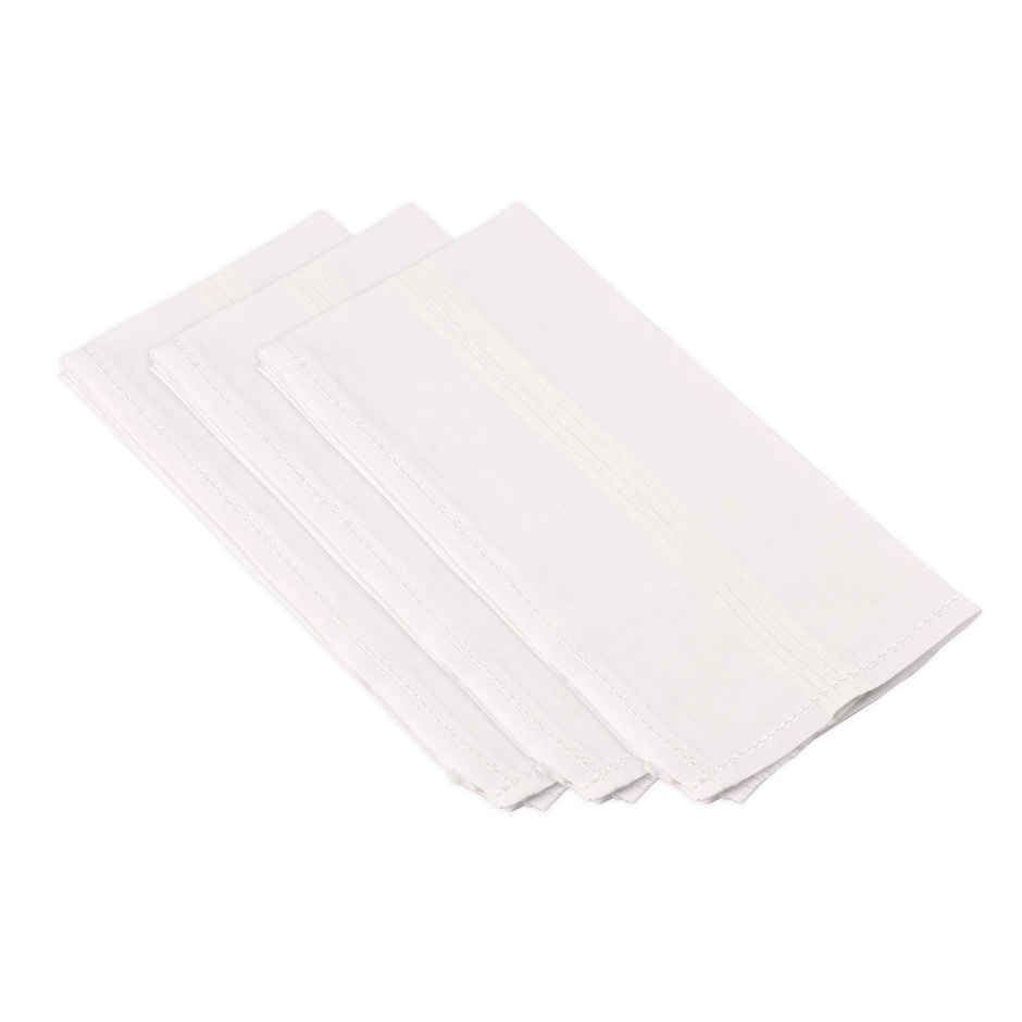 Royal Son Men's Casual Premium Cotton Handkerchief Hanky - HNYK - WT - WT - 6P