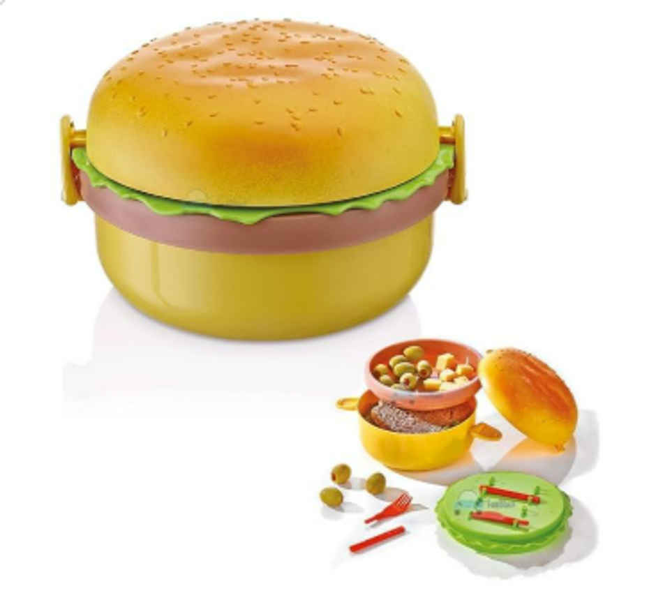 YELLOCUT Burger Lunch Box | Multicolour - 700 ml
