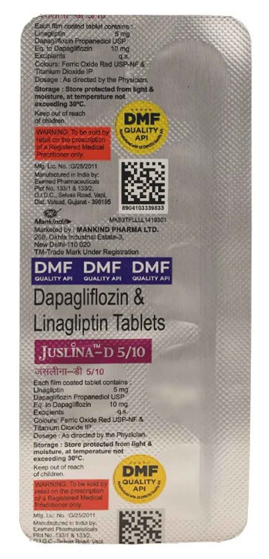 Juslina-D 5/10 Tablet