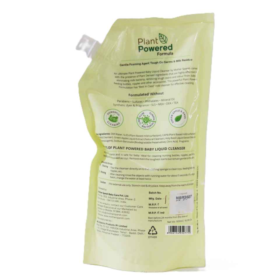 Mother Sparsh Plant Powered Natural Baby Liquid Cleanser Refill Pack