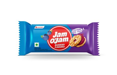 Jam O'Jam Blueberry Flavoured Sandwich Biscuits