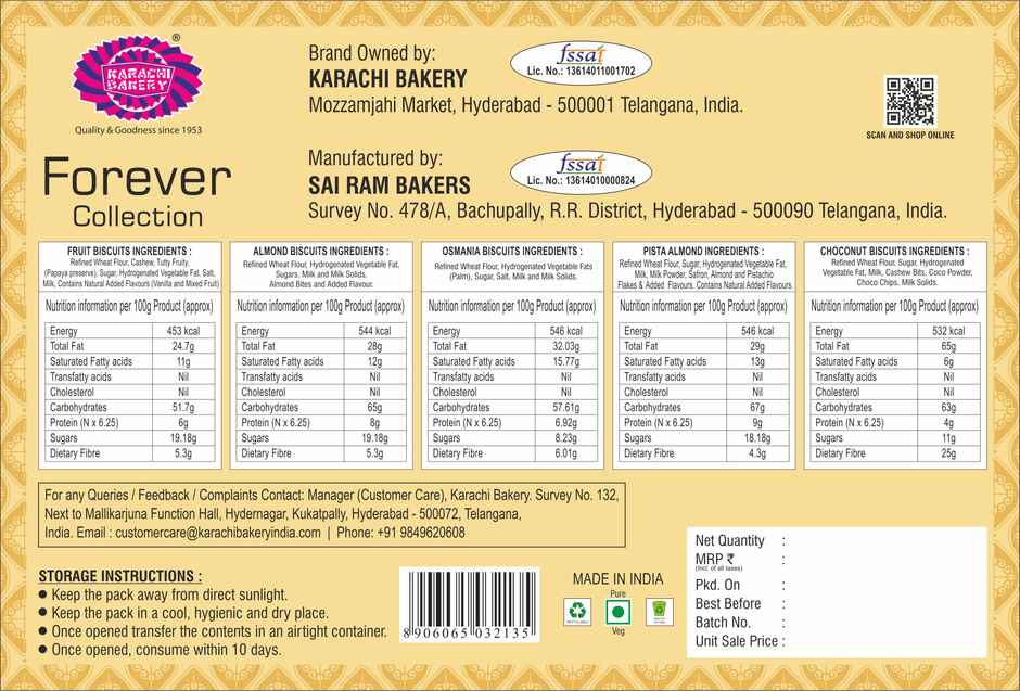 Karachi Bakery Forever Collection Gold / Black