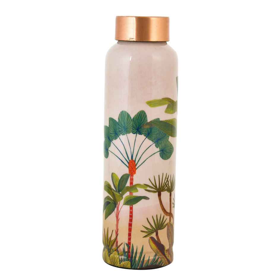 OGGN Dazzert Printed Copper Water Bottle For Daily & Office Use 950 ml, Pure Copper