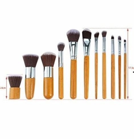 Bronson Professional bamboo makeup brush set - 11 pcs