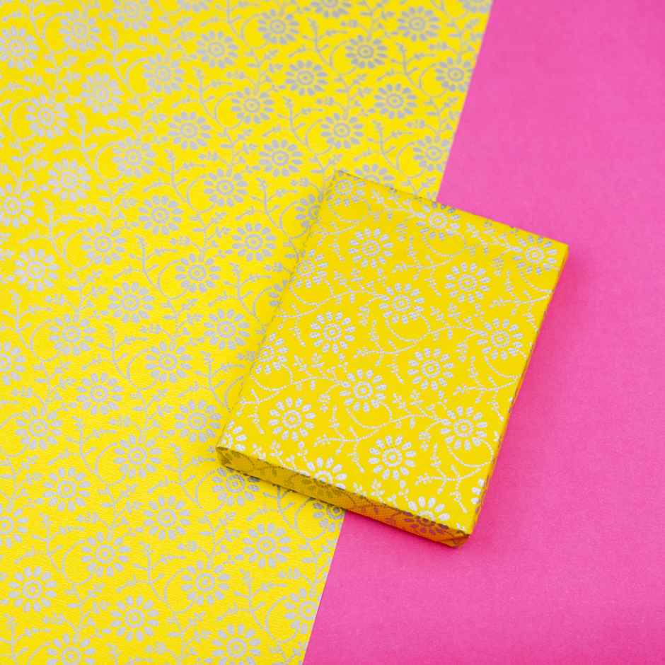 Yellow Floral Wrapping Paper | ServDharm
