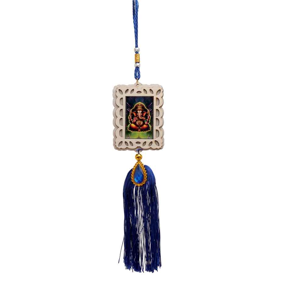 Square Design Ganesh Ji Car Hanging Decorative | Divine Vibes | Ganesh Chaturthi Specials