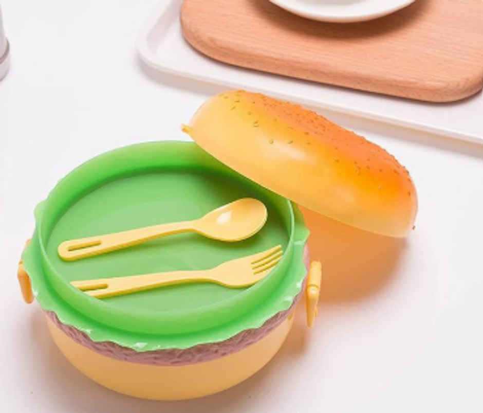 YELLOCUT Burger Lunch Box | Multicolour - 700 ml