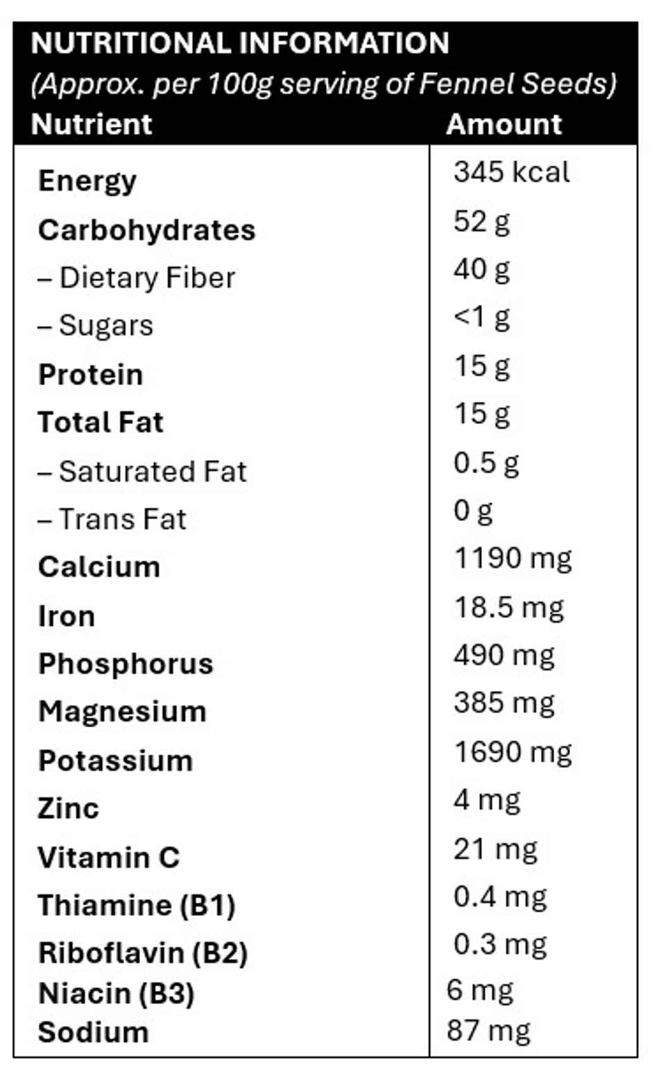 VRD Masale Moti Saunf Fennel Seeds
