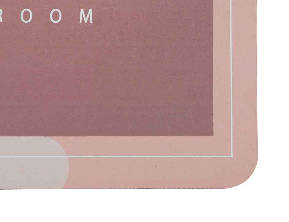 Homeharmony Rubber Floor Protecting Mat, Dark Pink (57x36Cm)