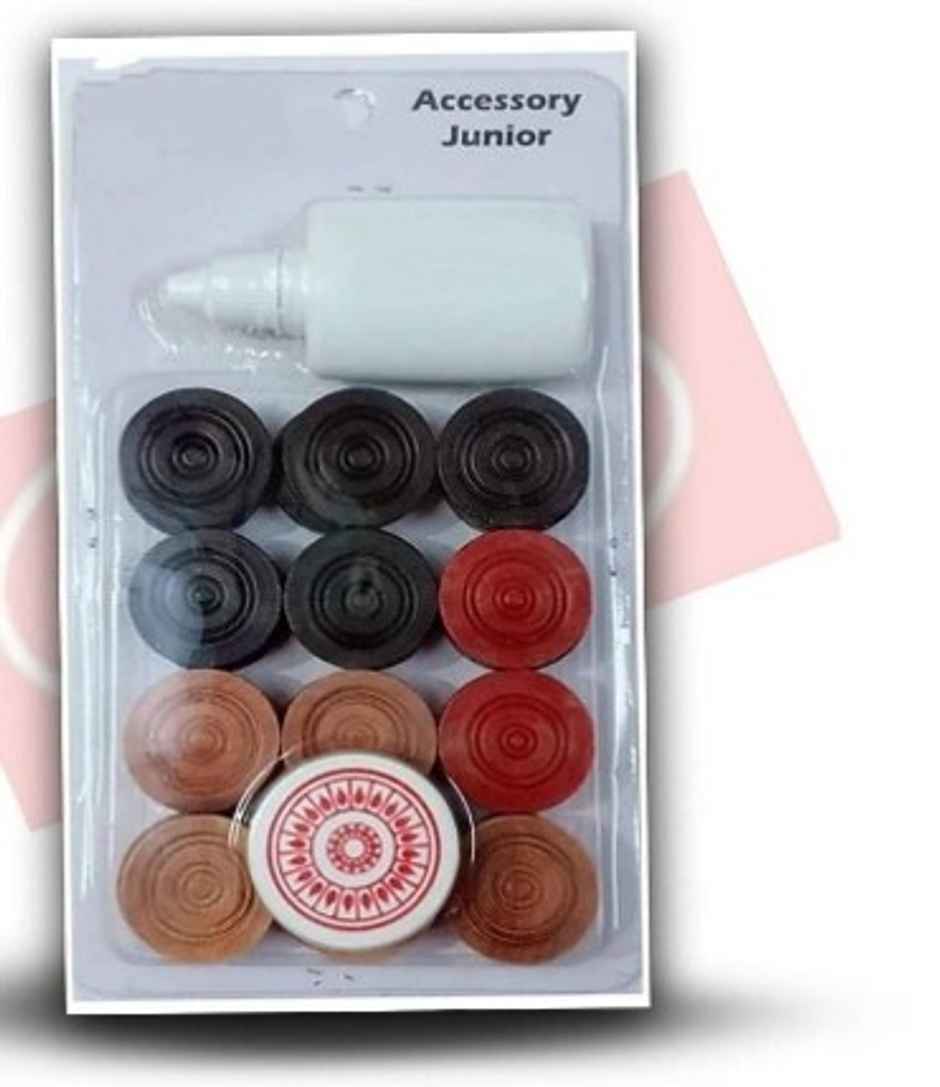 Classic Carrom Coin With Stricker And Carrom Powder