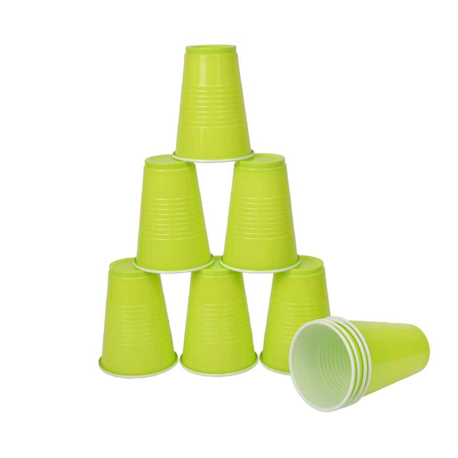 Premium Party Cups | Green | 360 ml | Pack of 10 | Urgo