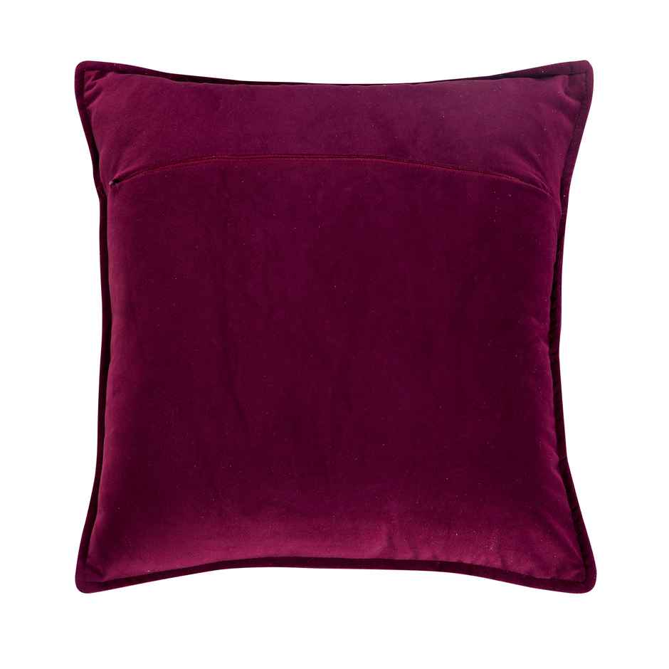 Dream Living Solid Cushion Covers Velvet Decorative Cushion Cover 40x40 cm | Set of 2 | Maroon
