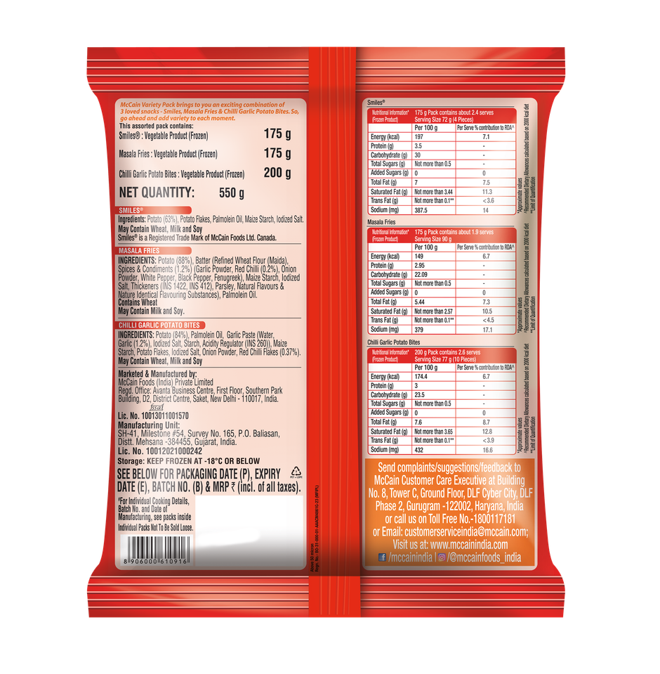 McCain Variety Pack | No Added Preservatives