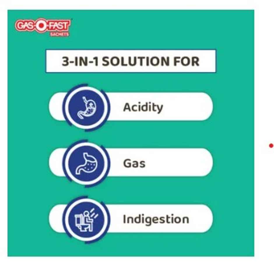Gas O Fast (5gm Each) Lemon Sachet