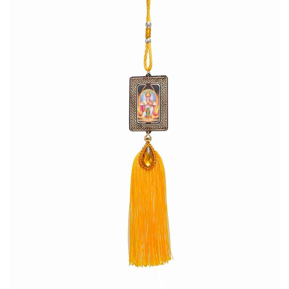 Divine Vibes Squre Designer Hanuman Ji Car Dashboard Hanging