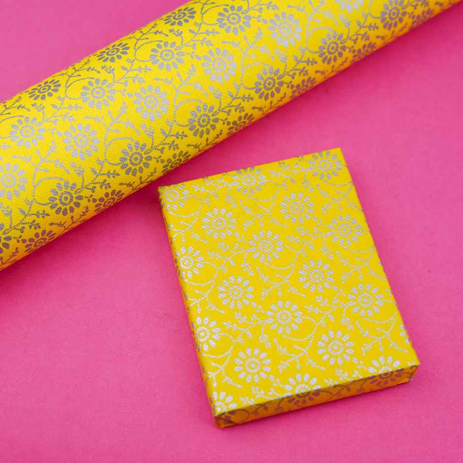 Yellow Floral Wrapping Paper | ServDharm