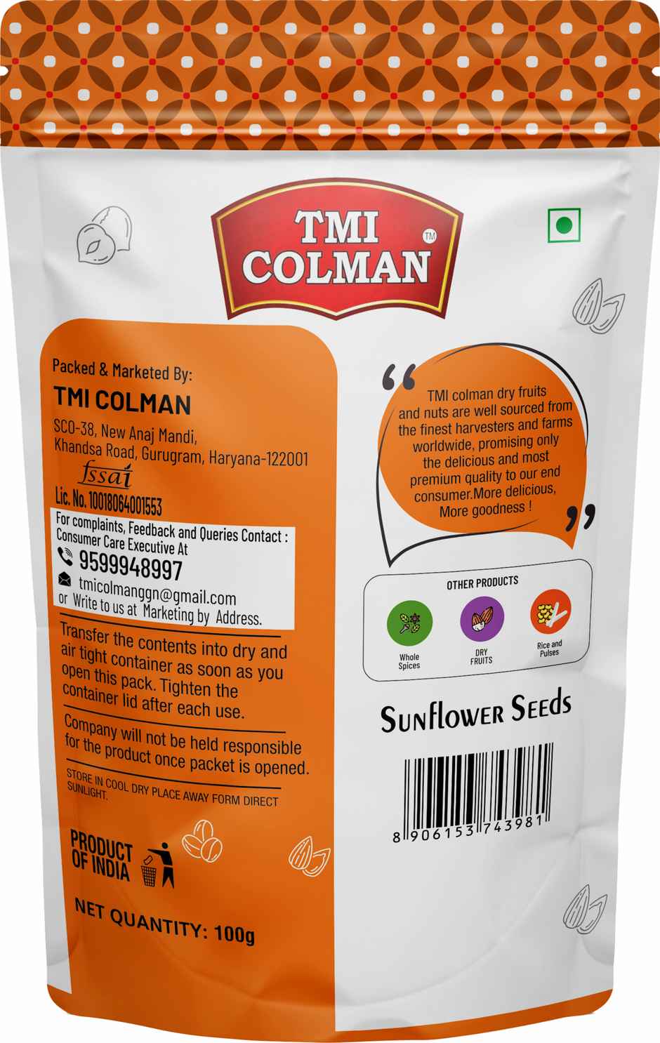 TMI COLMAN Sunflower Seeds