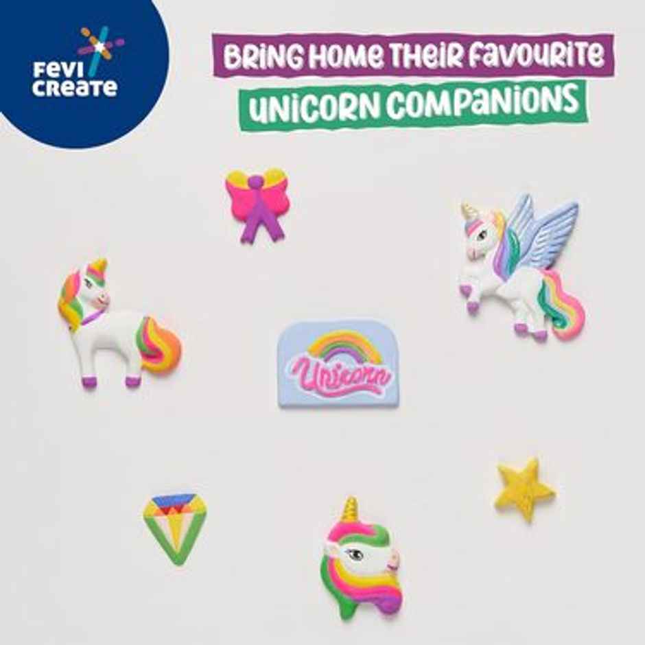 Fevicreate Mould & Paint Universe of Unicorn Kit for Kids| Badges & Fridge Magnets