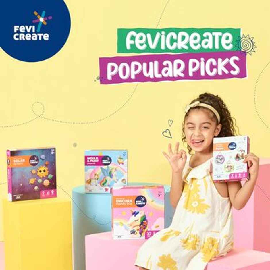 Fevicreate Mould & Paint Universe of Unicorn Kit for Kids| Badges & Fridge Magnets