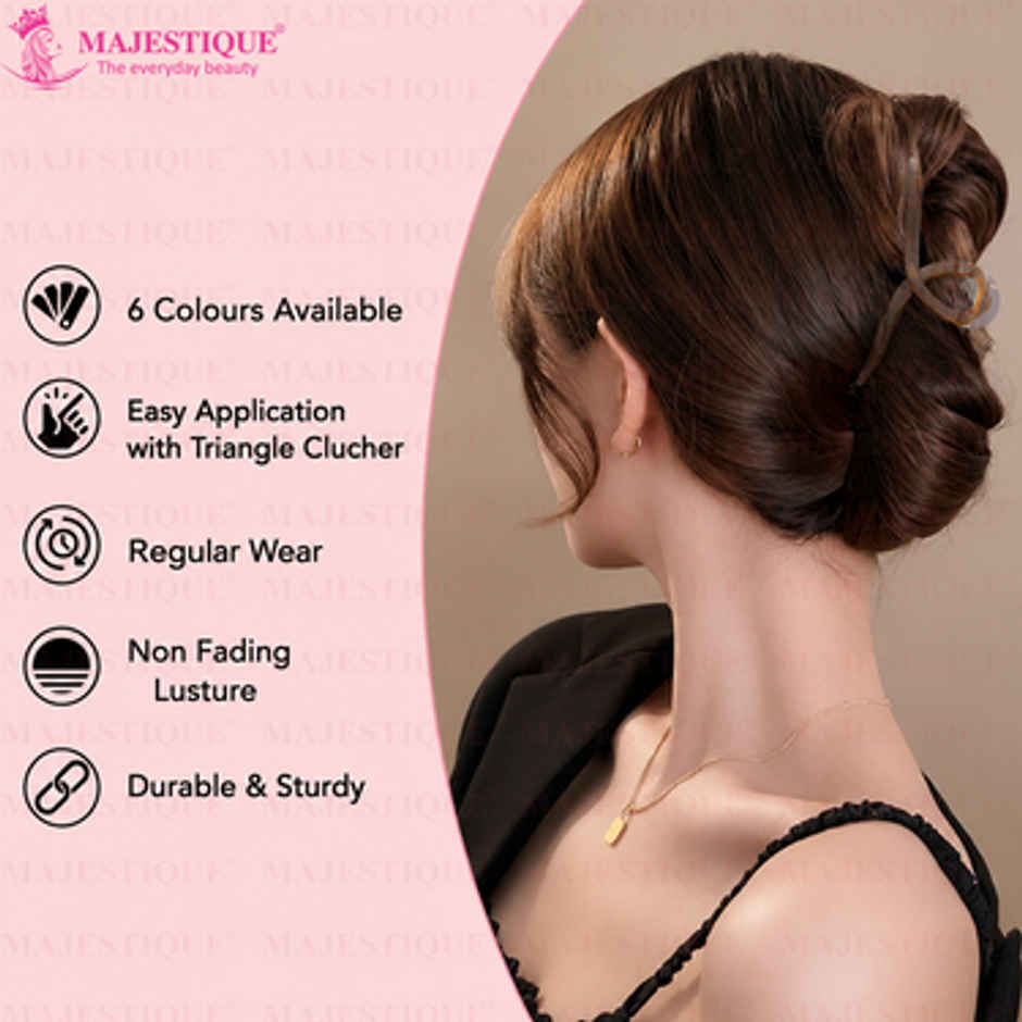 Majestique Matte Large Triangle Hair Claw Clip Clutcher for Women