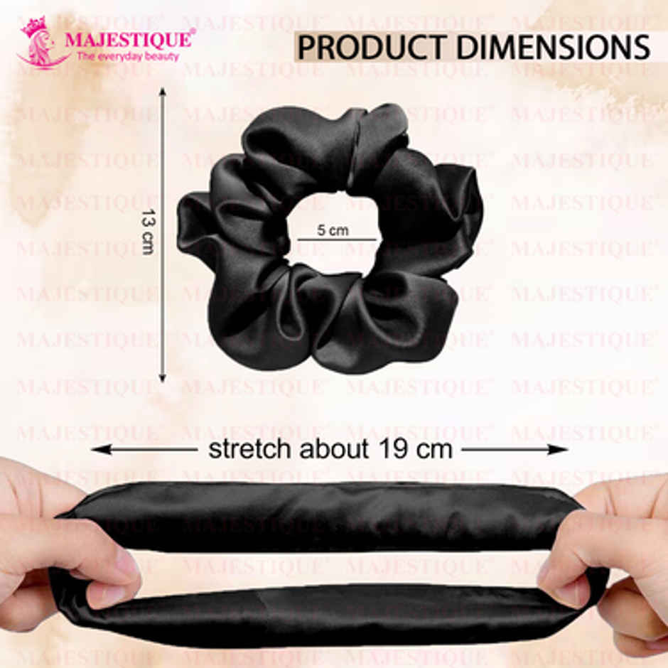Majestique Satin Silk Scrunchies | Ponytail Holder Hair Ties | Multicolor