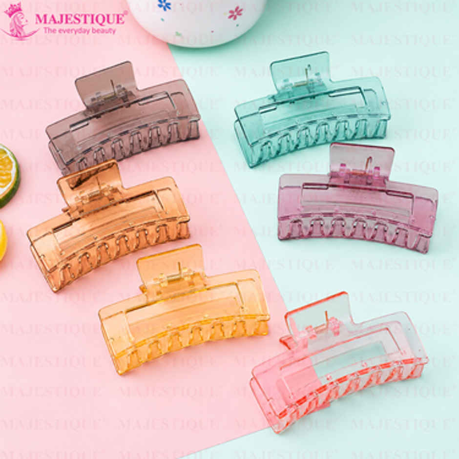 Majestique Rectangular Shape Acrylic Hair Claw Clips for Women