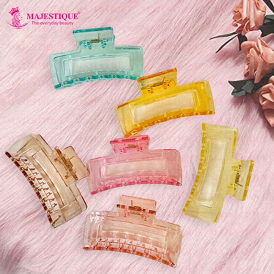 Majestique Korean Matte Hair Claw Clips for Women & Girls