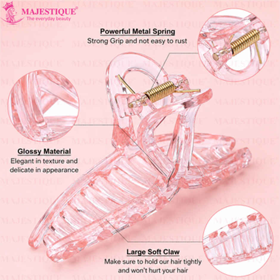 Majestique Matte Large Triangle Hair Claw Clip Clutcher for Women