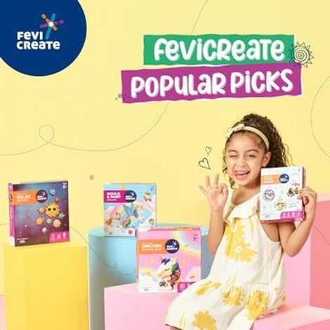 Fevicreate Mould & Paint Universe of Unicorn Kit for Kids| Badges & Fridge Magnets