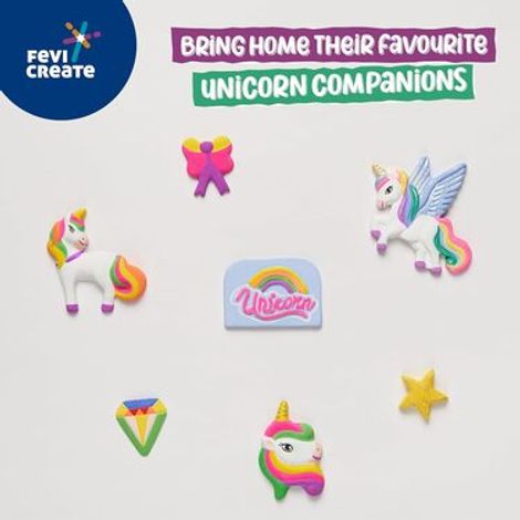 Fevicreate Mould & Paint Universe of Unicorn Kit for Kids| Badges & Fridge Magnets