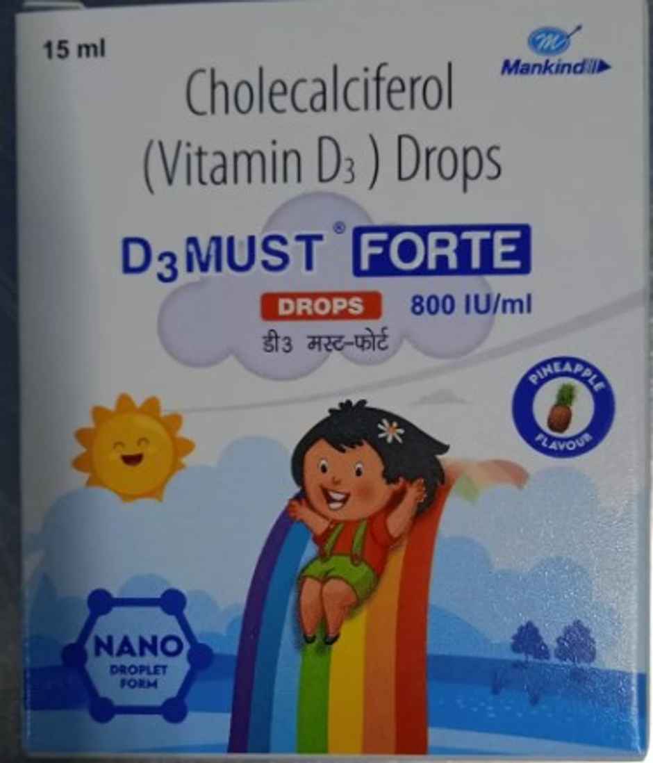 D3 Must Forte 800IU/ml Pineapple Flavour Oral Drop
