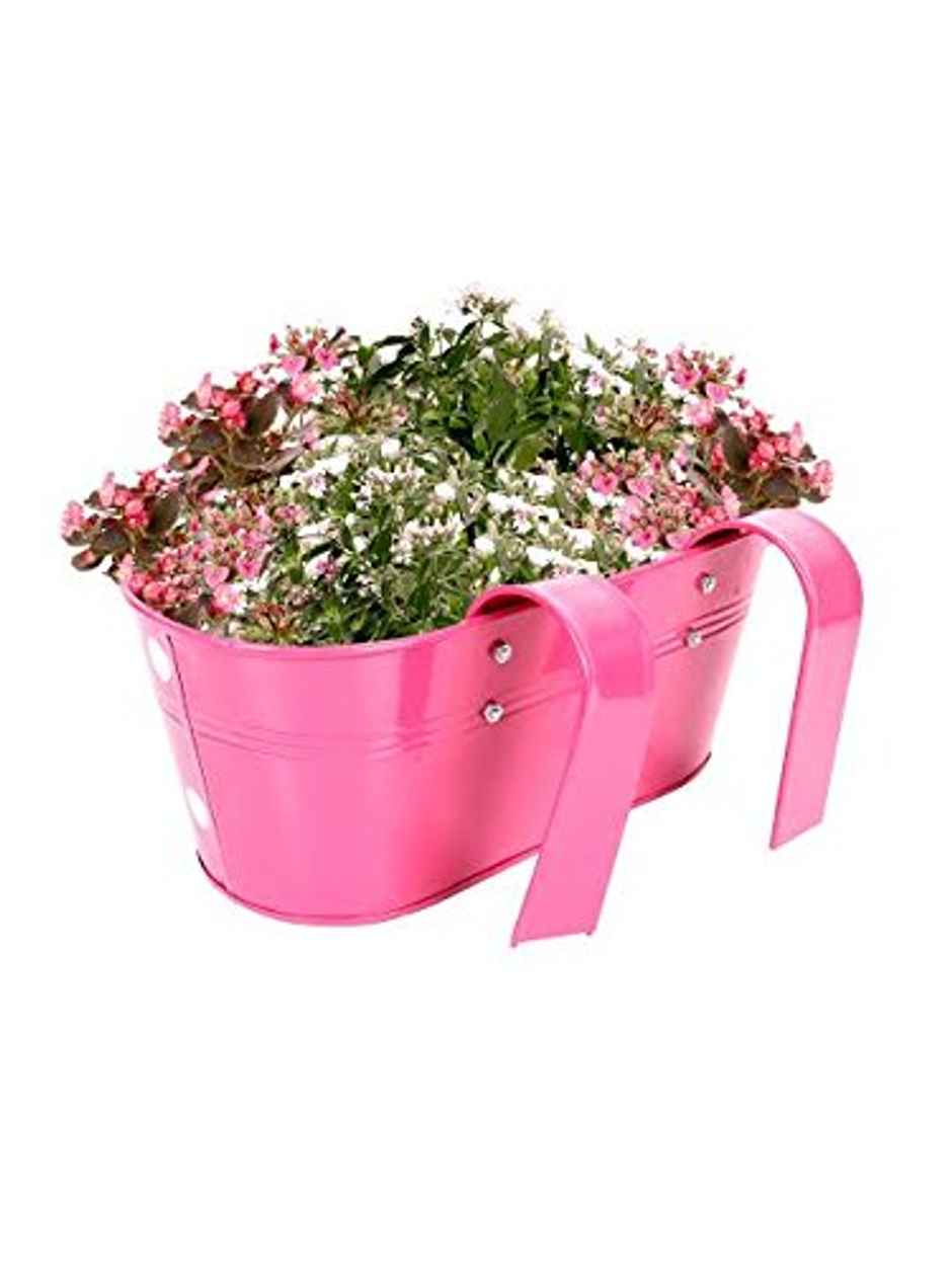 TrustBasket Dotted Oval Railing Planters | Assorted Hanging Pots for Balcony