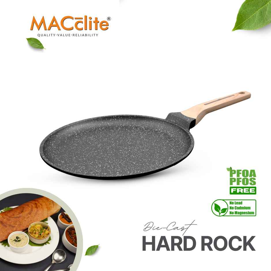 Macclite Non-Stick PDC Granite+ Induction Base Hard Rock Triumph Tawa 28 cm
